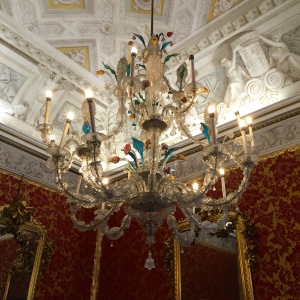 A Murano chandelier in the staterooms in the Museo Correr